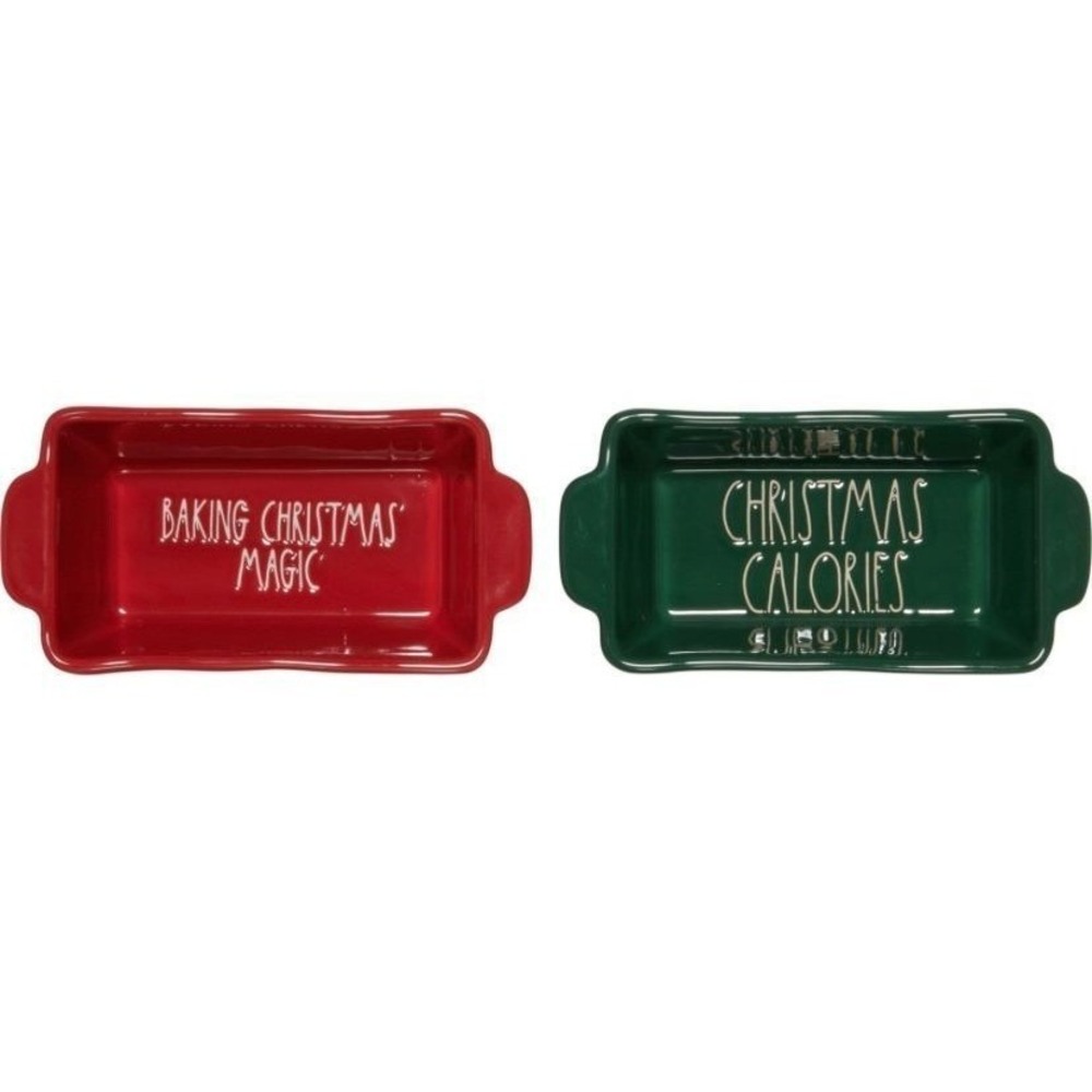 Rae Dunn New in Box Christmas Calories and Magic Mini Bakers - 2-Pack